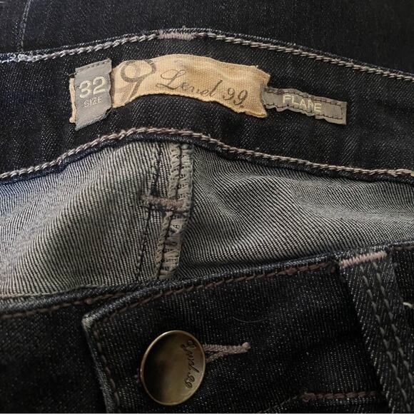 Anthropologie Level 99 flare dark wash jeans - Picture 3 of 4